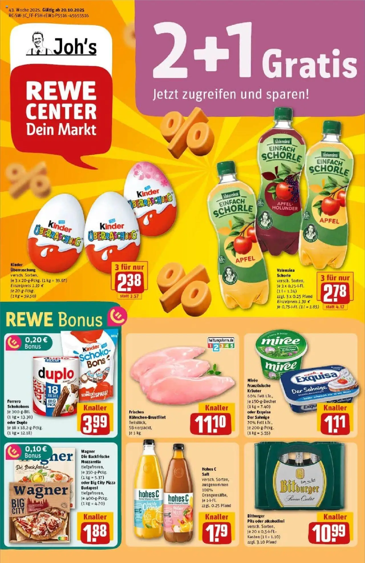 REWE Prospekt ab 19.10.2025 nächste Woche - Prospekt Mannheim	