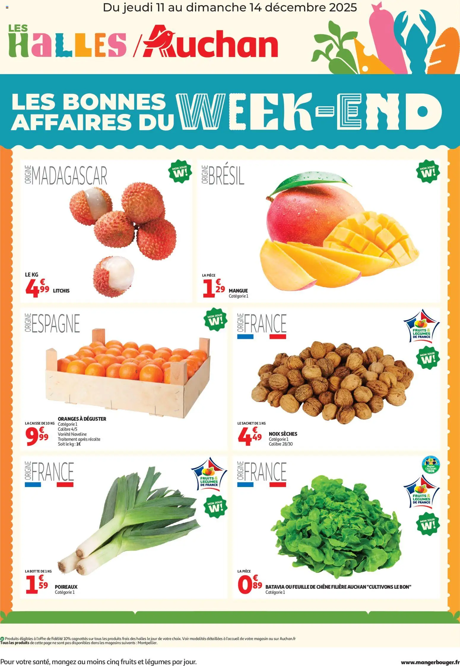 Voorbeeld van Les bons plans du week-end dans votre hyper ! van winkel Auchan geldig vanaf 11/12/2025 - La
