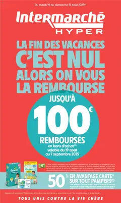 Prévisualisation de Jusqu’à 100€ remboursés en bons d’achats du magasin Intermarché formulaire valide 19/08/2025