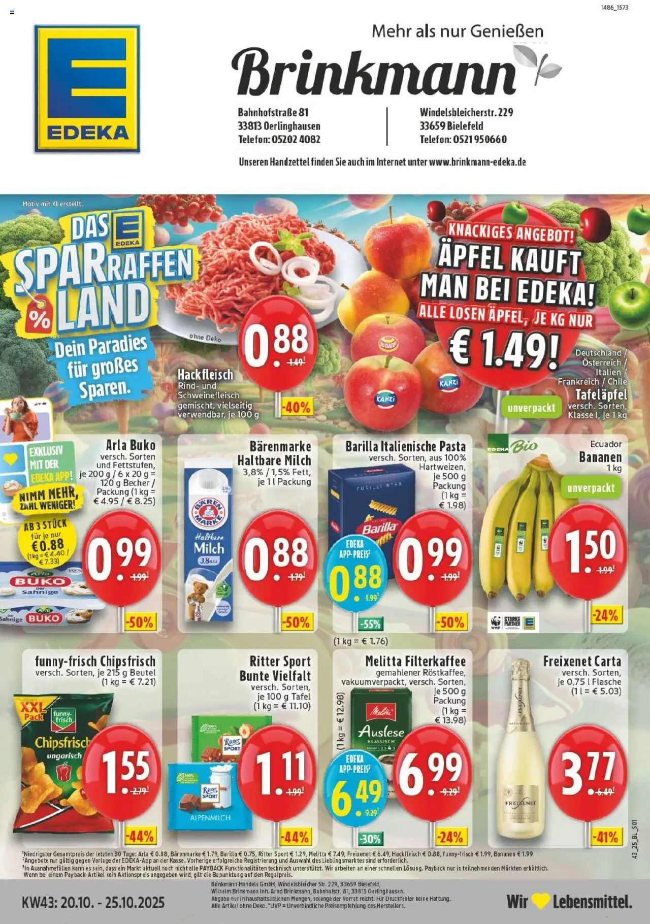 EDEKA Prospekt ab 19.10.2025 - Prospekt Oerlinghausen-Helpup Online