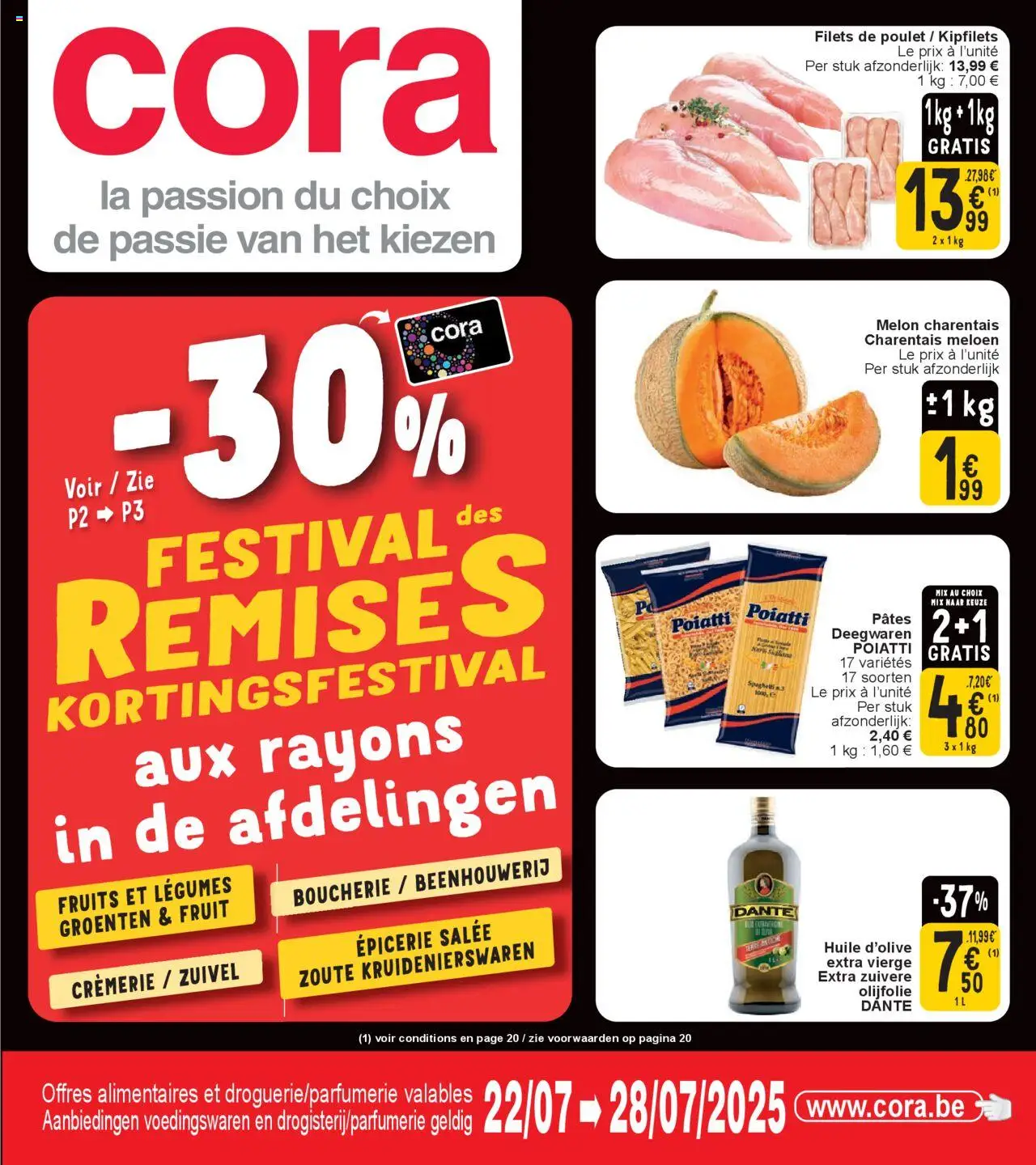 Cora shop Folder week 30 geldig vanaf 22/07/2025 - Paginanummer 1