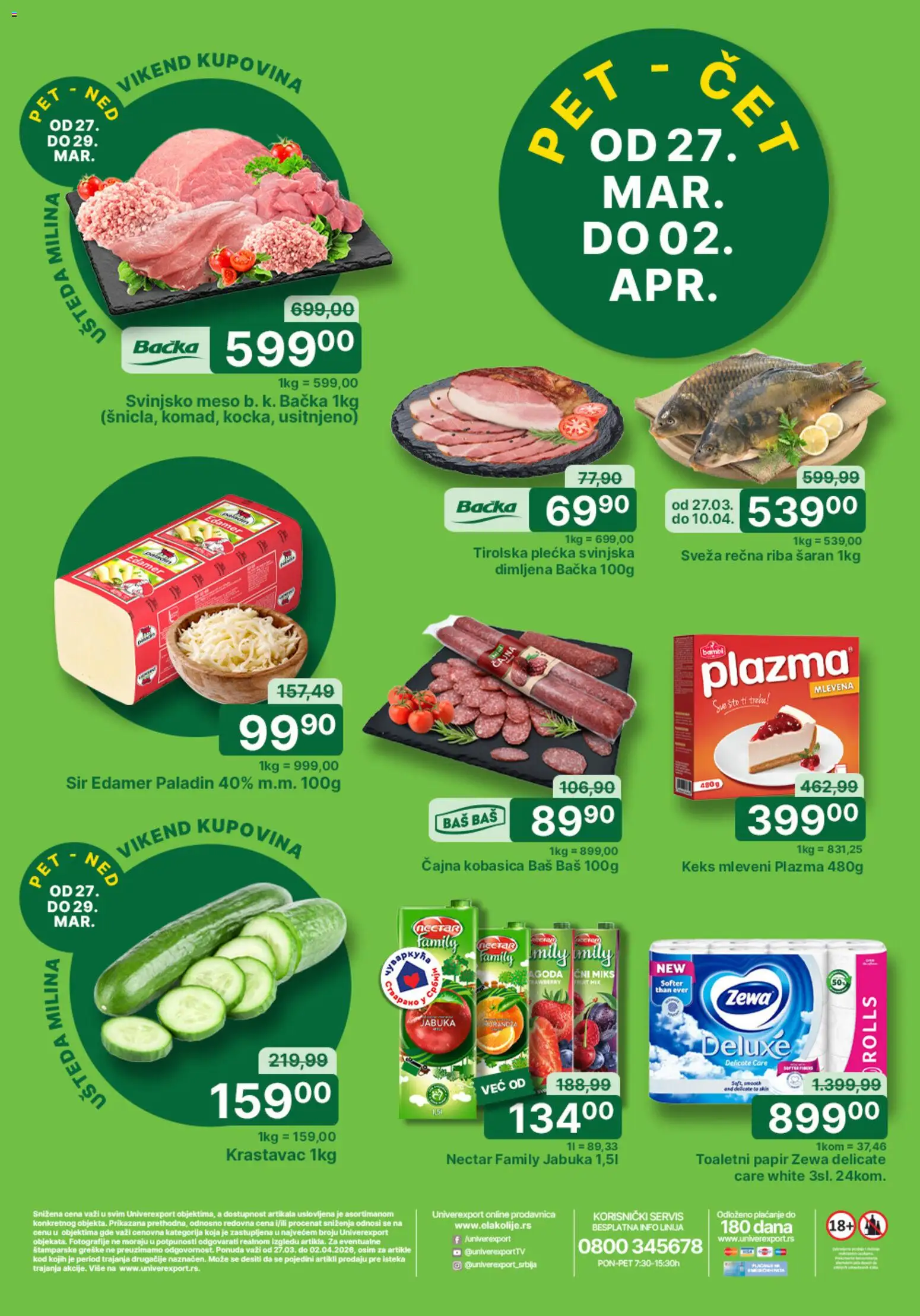 Pregled Univerexport kataloga - važi od 27.03.2026
