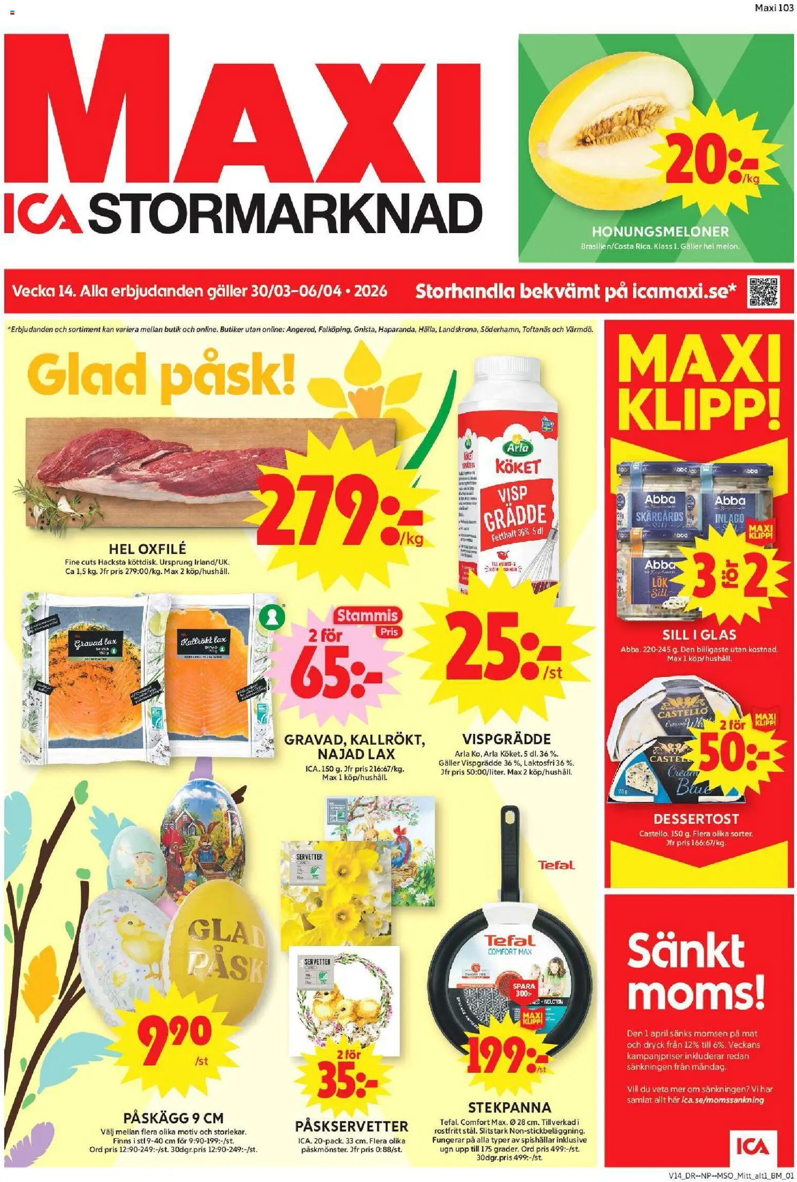 Förhandsgranska reklamblad Enköping från butik ICA Maxi gäller från 30/03/2026