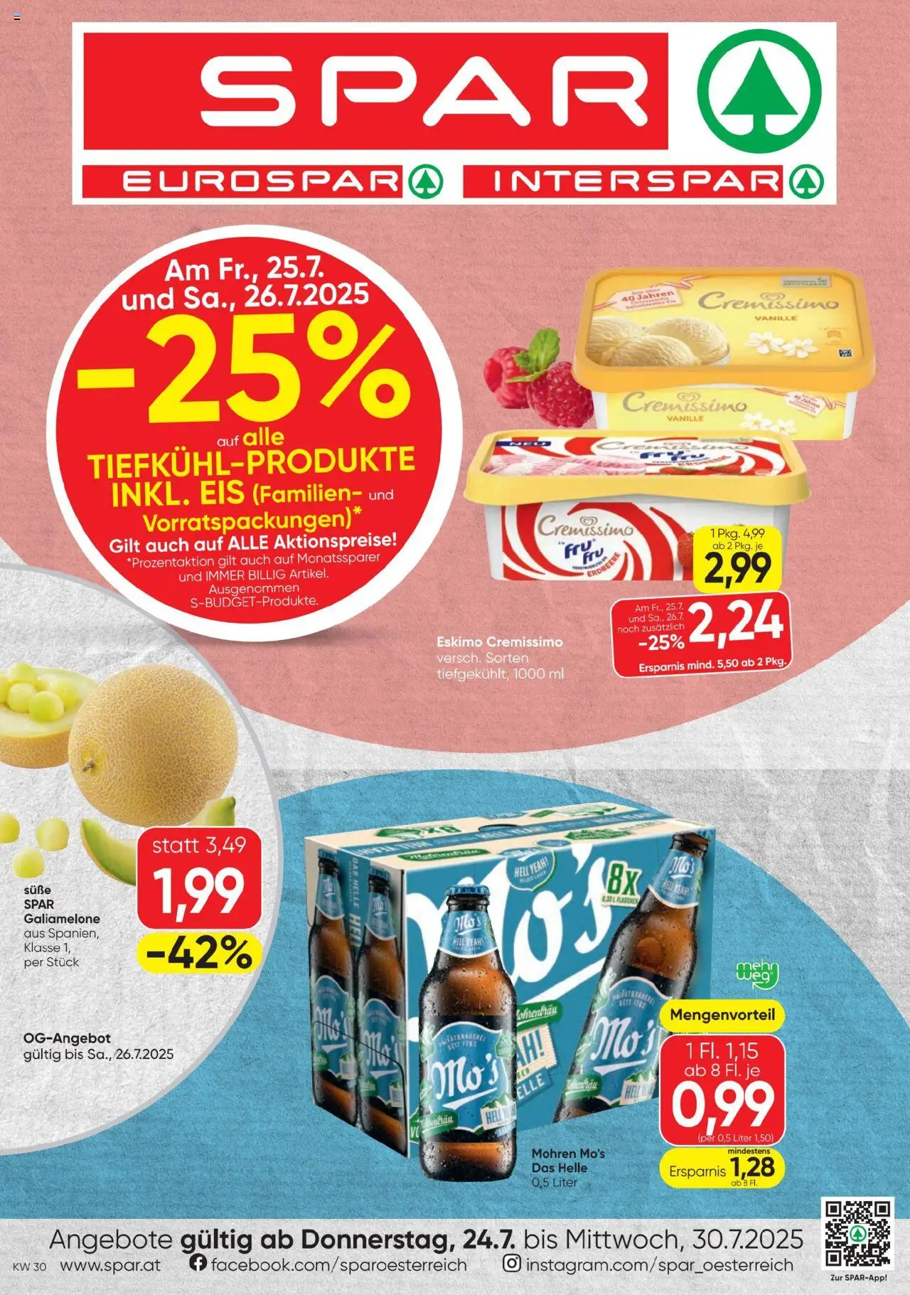  SPAR Flugblatt 24.07.2025 - Prospekt "Aktuelle Angebote" - Seite 1
