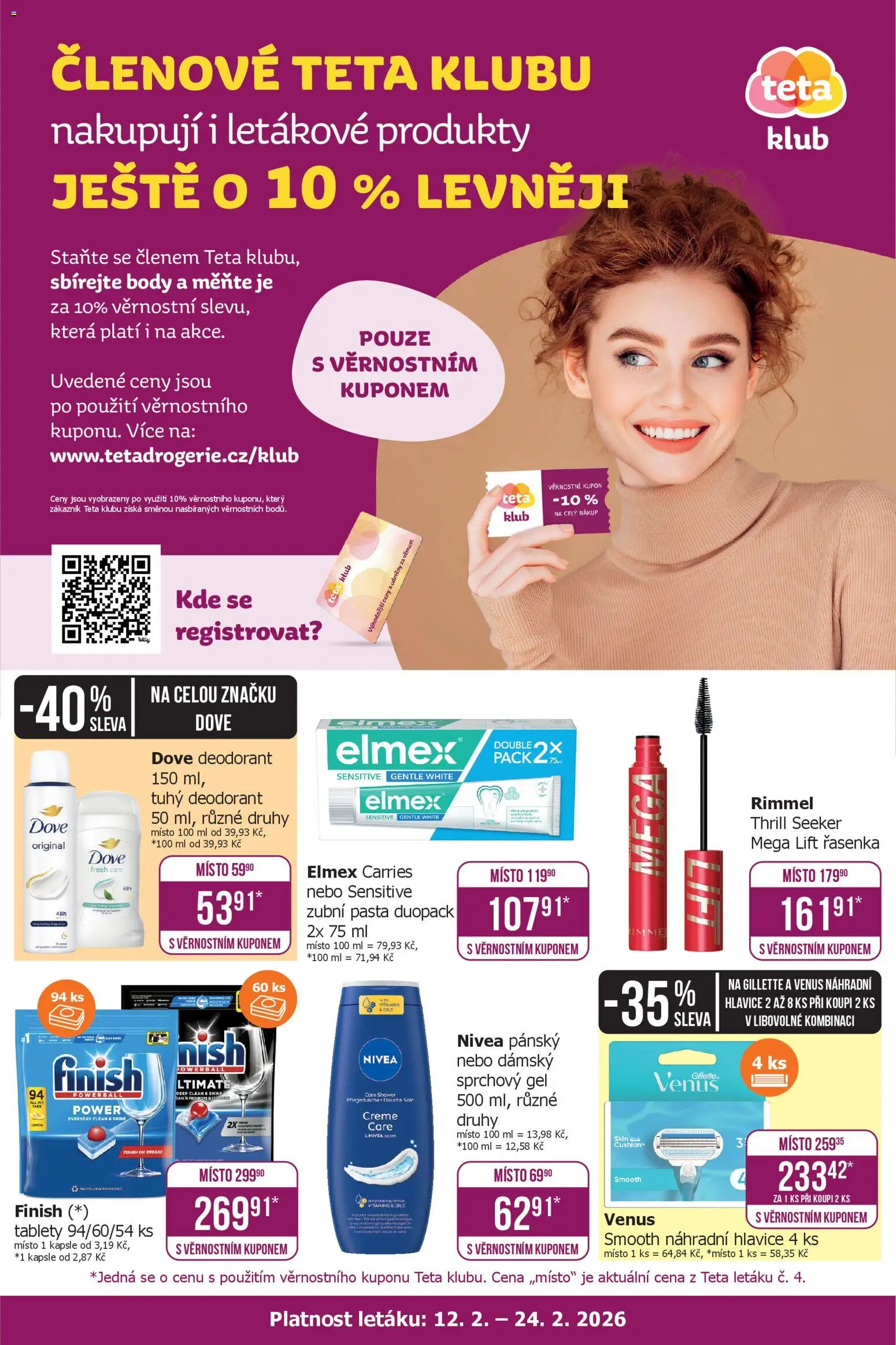 Náhled nabídky: TETA Drogerie Leták - Klub platný od 12.02.2026