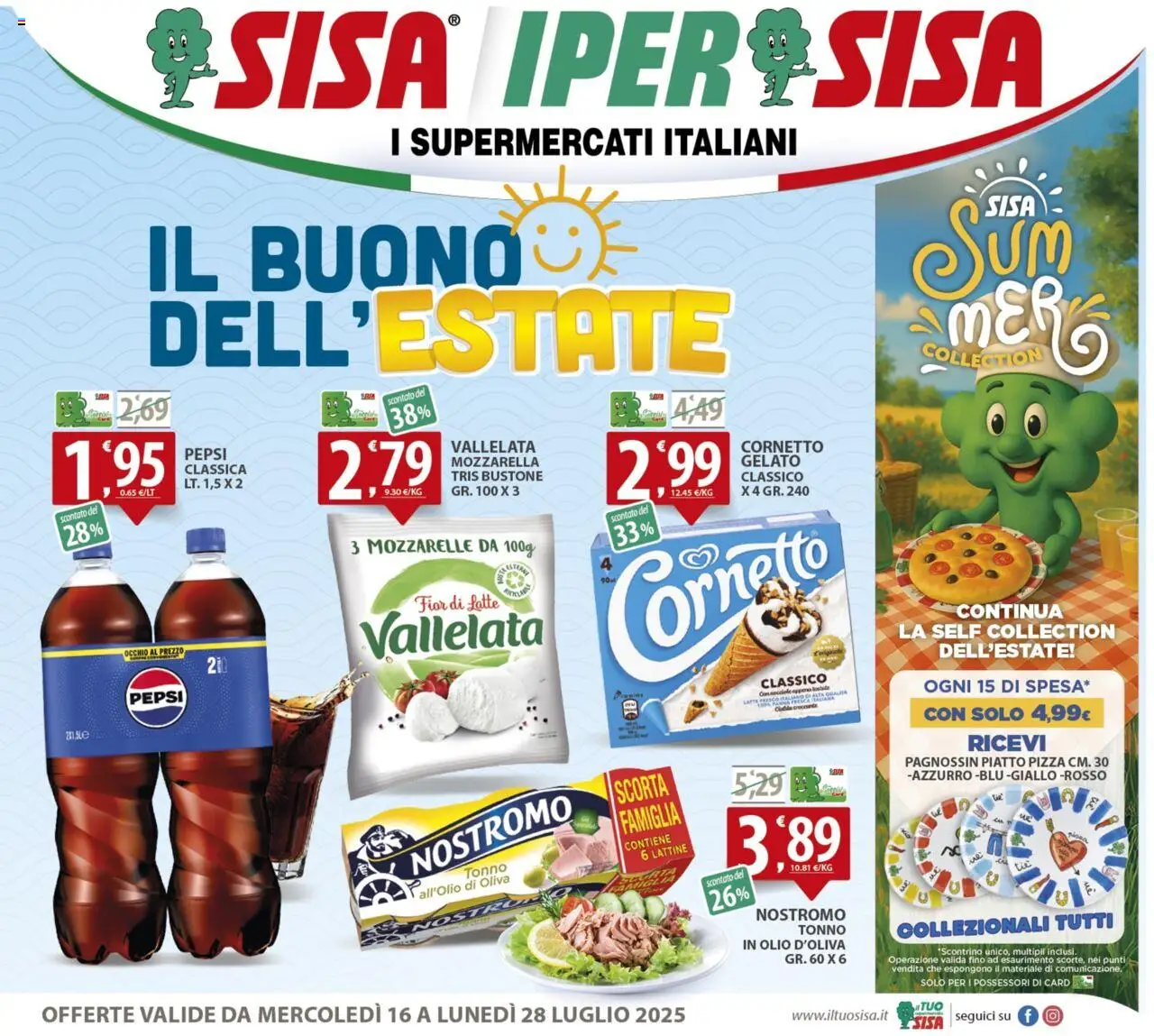 Volantino SISA valido da 16/07/2025 numero di pagina 1