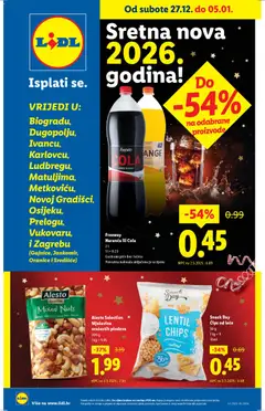 Pregled letka Super ponuda trgovine Lidl vrijedi od 27.12.2025