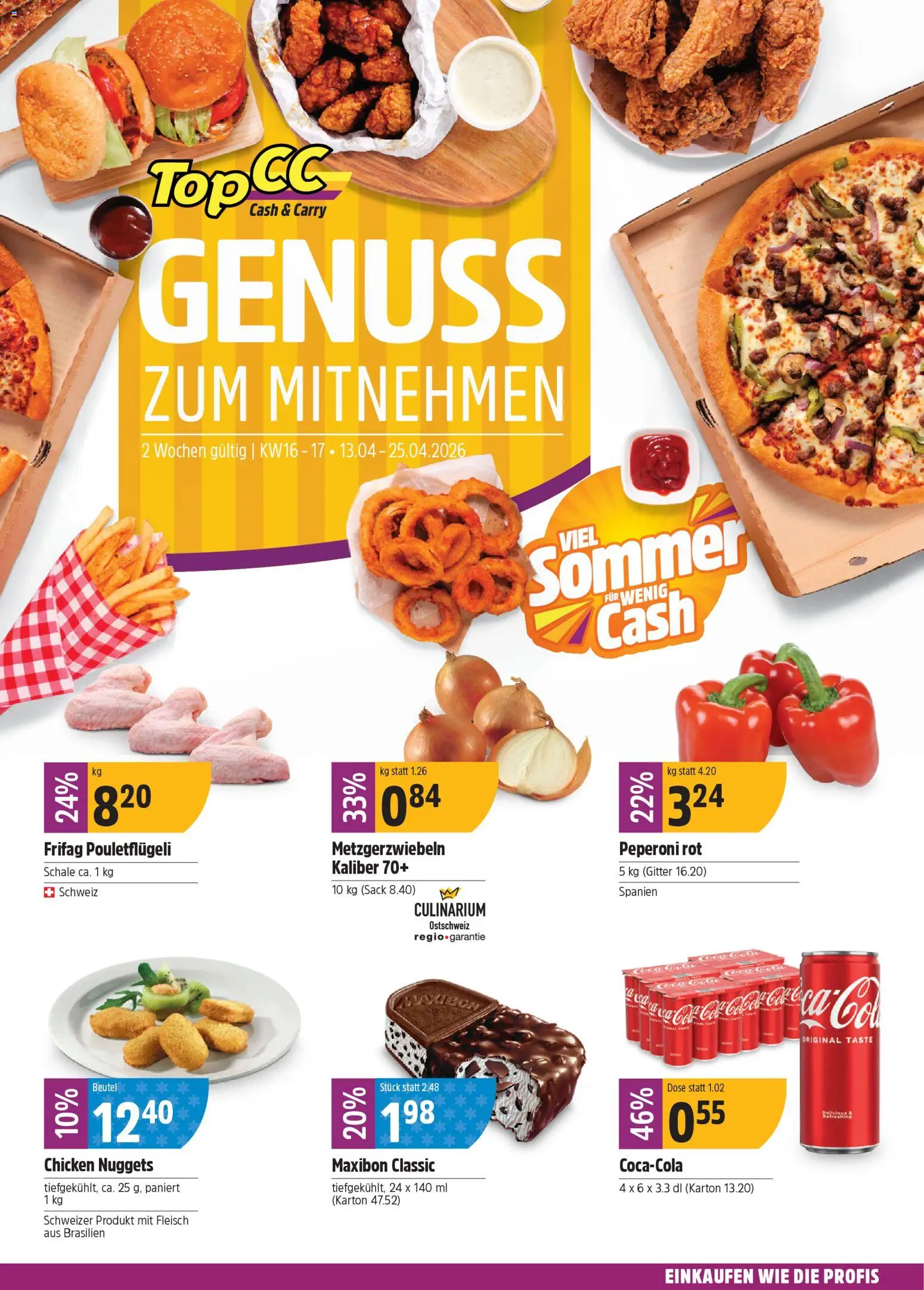 Vorschau des Merkblatts TopCC aktionen Genuss vom Shop TopCC gültig von 13.04.2026 bis 25.04.2026