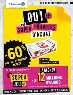 Prévisualisation de Catalogue Super Pouvoirs d'Achat du magasin E.Leclerc formulaire valide 02/09/2025