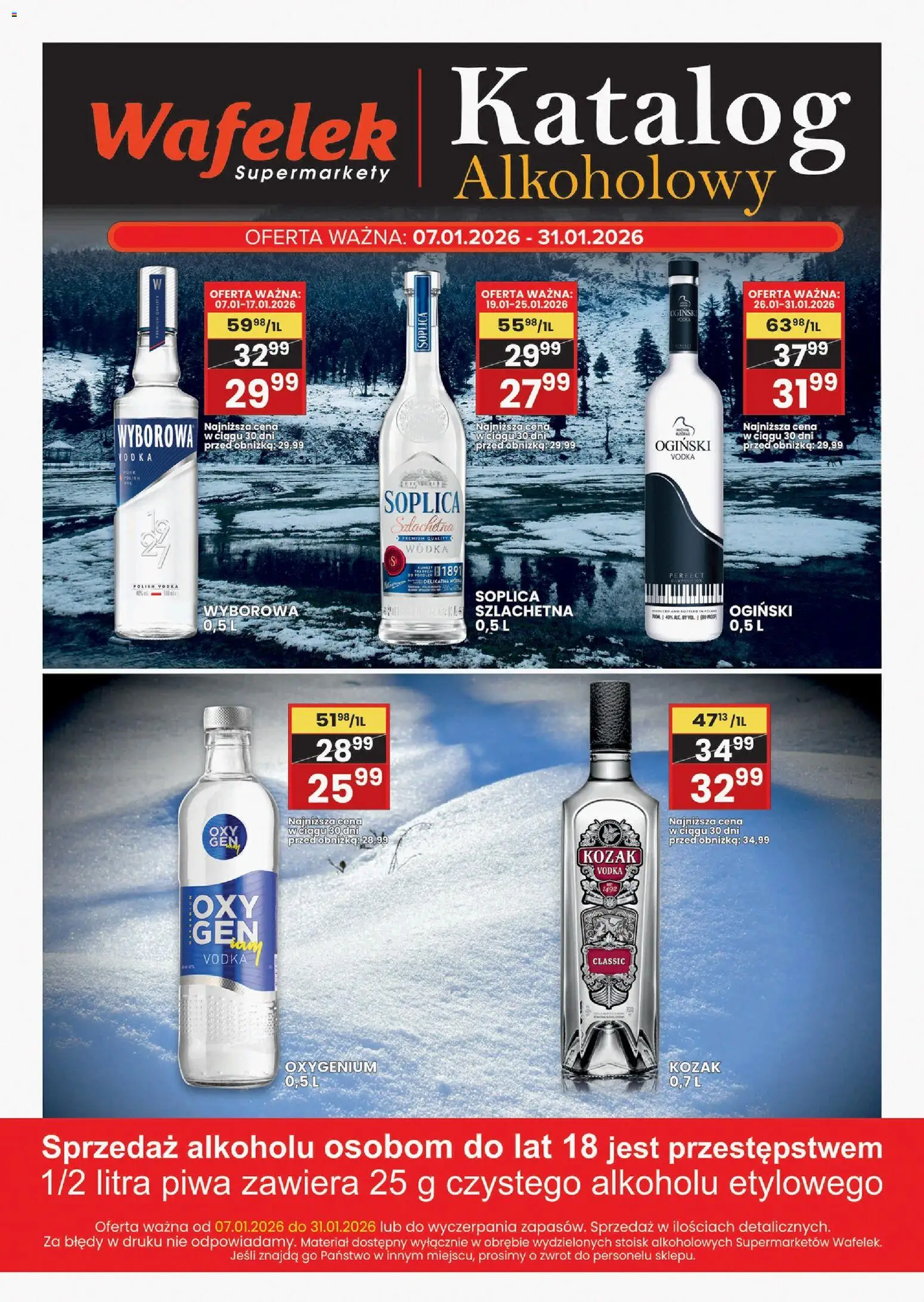 Pogląd gazetki "Gazetka alkoholowa" ze sklepu Wafelek ważnej od 07.01.2026