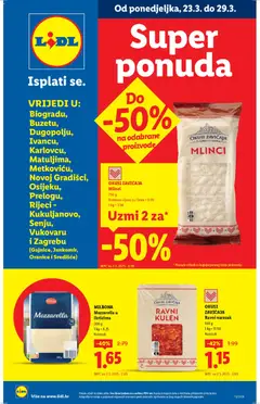 Pregled letka Super ponuda Lidl trgovine Lidl vrijedi od 23.03.2026