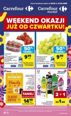 Pogląd gazetki "Carrefour gazetka - Weekend okazji" ze sklepu Carrefour ważnej od 19.03.2026