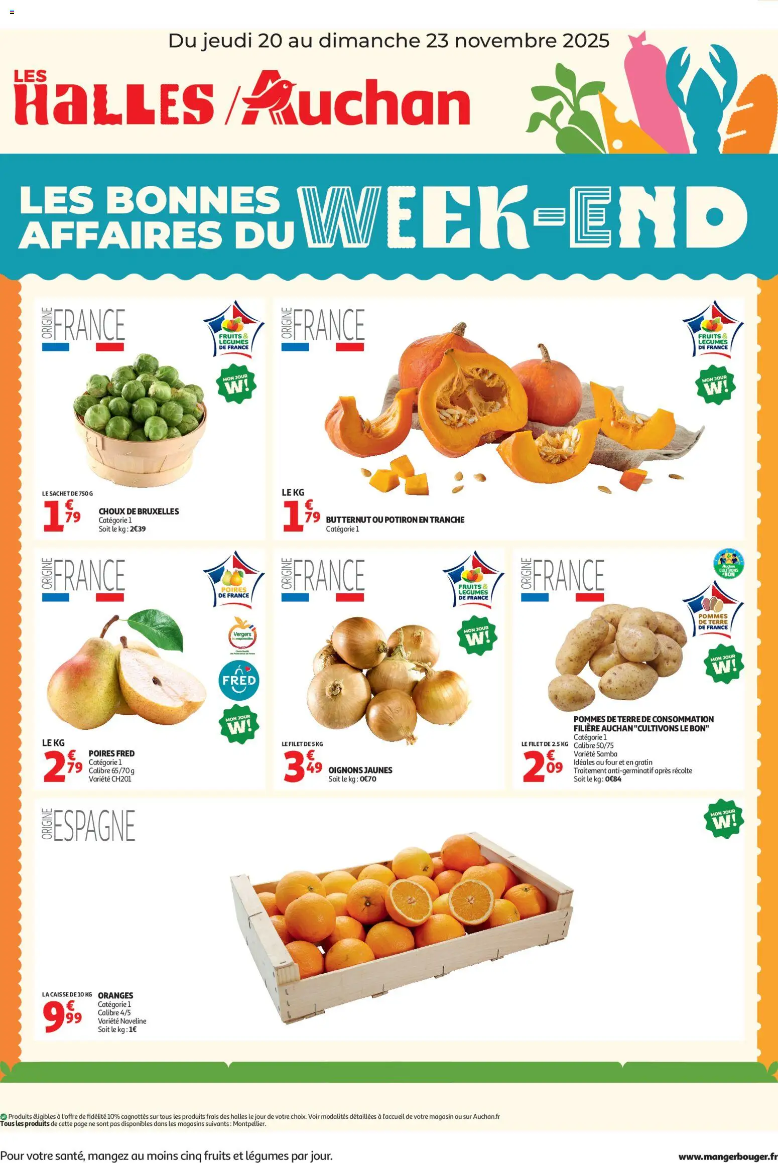 Voorbeeld van Les bons plans du week-end dans votre hyper ! van winkel Auchan geldig vanaf 20/11/2025