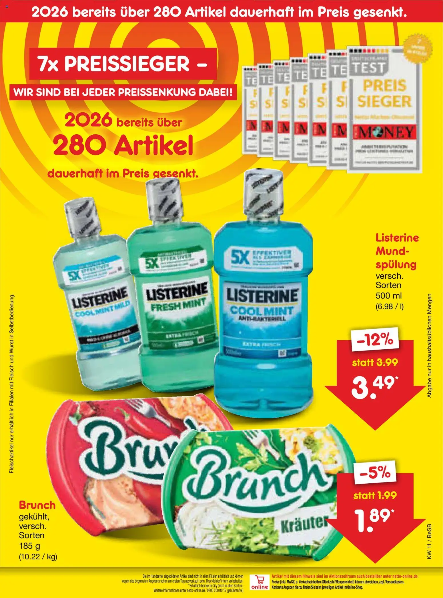 Vorschau von dem Prospekt des Geschäftes Netto Marken-Discount, gültig ab dem 17.03.2026 - Wurst, Fleisch, Listerine, Spülung