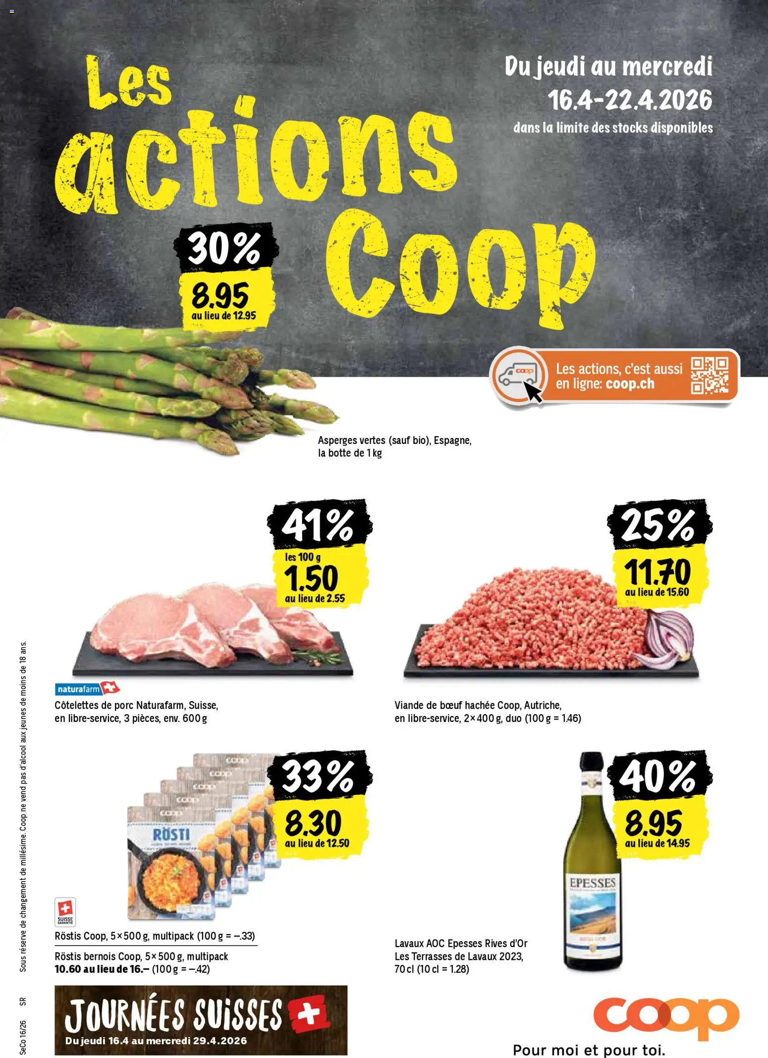 Vorschau des Merkblatts Coop aktionen FR vom Shop Coop gültig von 16.04.2026 bis 22.04.2026