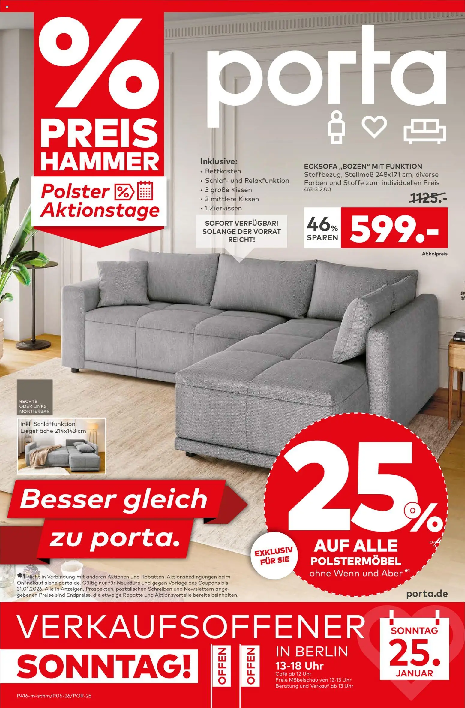 Vorschau von dem Prospekt des Geschäftes Porta!, gültig ab dem 25.01.2026