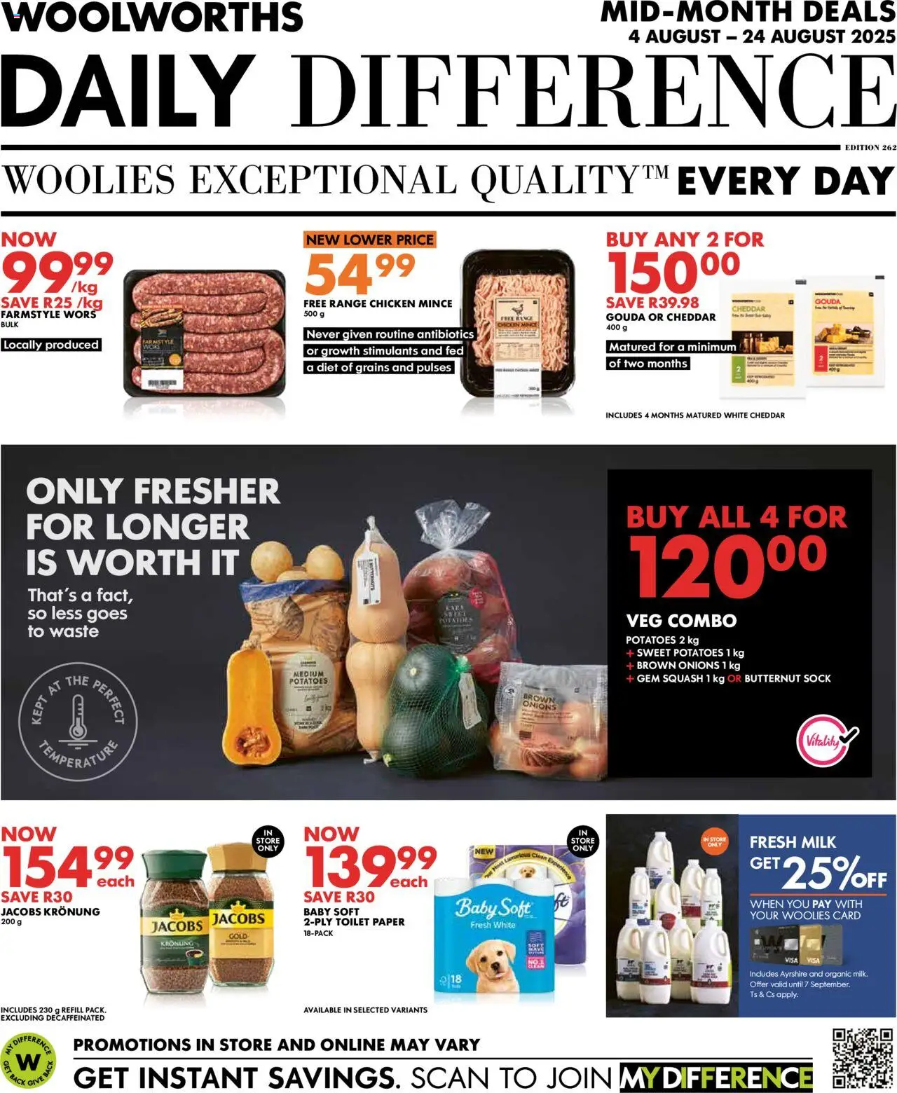 Woolworths Daily Difference - KwaZulu-Natal from 04/08 - 24/08/2025 > Promotions