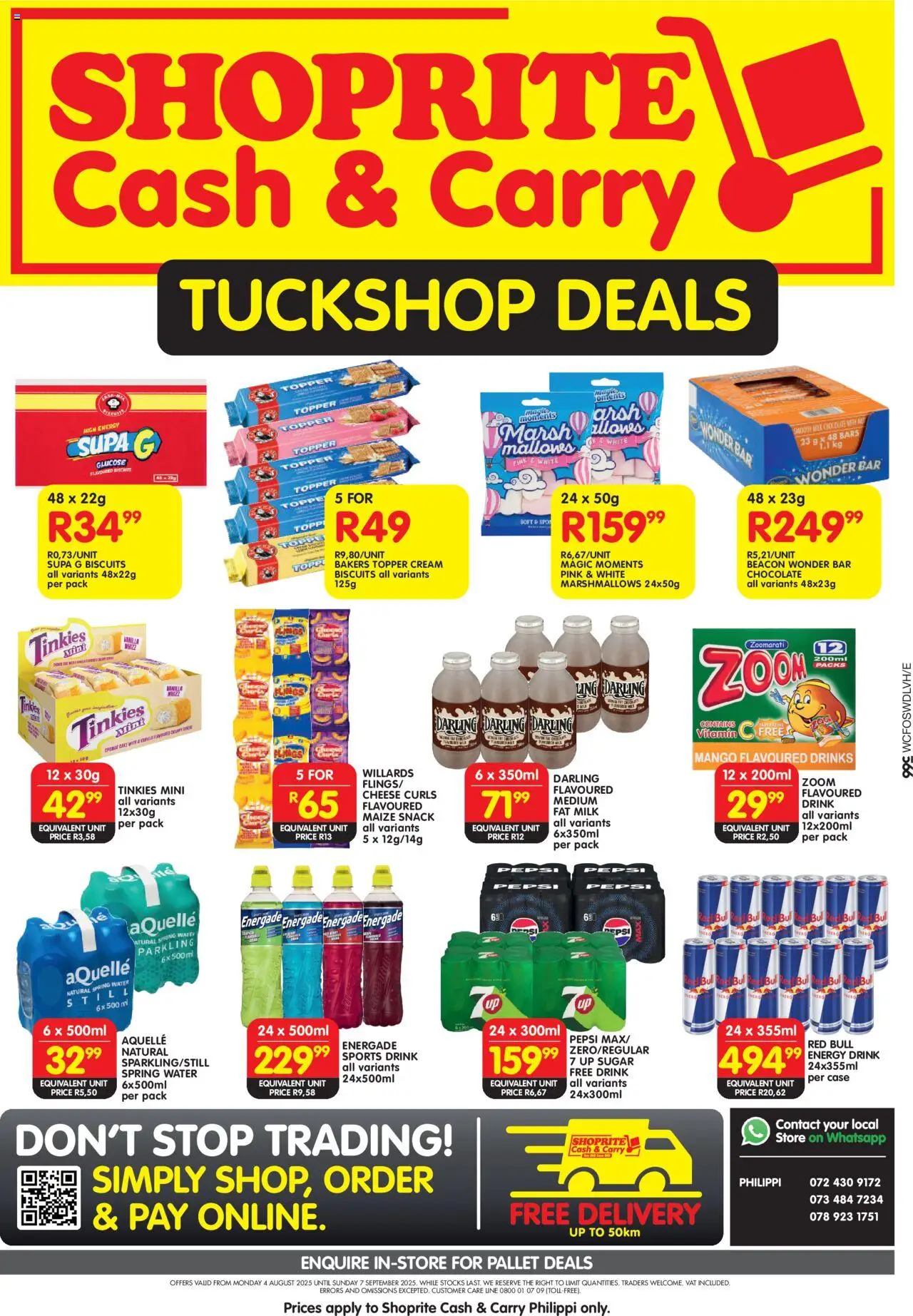 Shoprite Western Cape - Cash & Carry Tuckshop Deals Philippi 08/09 - 05/10/2025 >> Catalogue