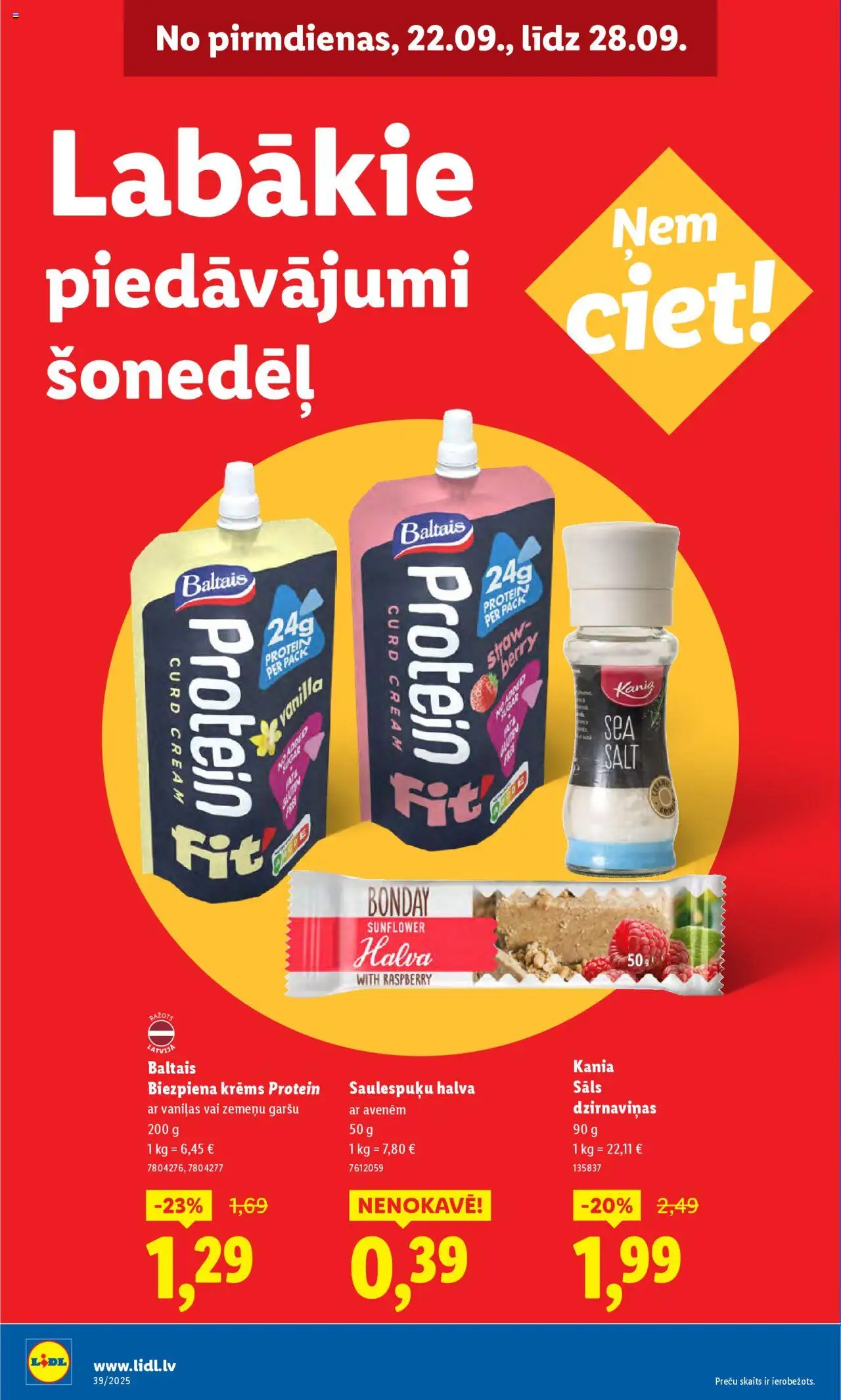 Skatīt Lidl akciju bukletu, derīgs no 2025.09.22