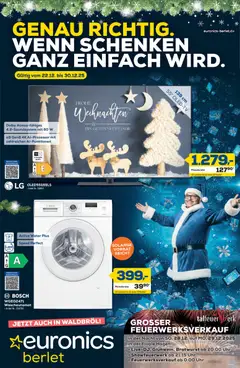 Vorschau von dem Prospekt des Geschäftes Euronics, gültig ab dem 22.12.2025