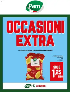 Anteprima dell'opuscolo Volantino Occasioni Extra dal negozio PAM valido da 21/08/2025
