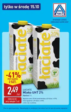 Pogląd gazetki "Tylko w środę 15.10 w ALDI" ze sklepu Aldi ważnej od 14.10.2025