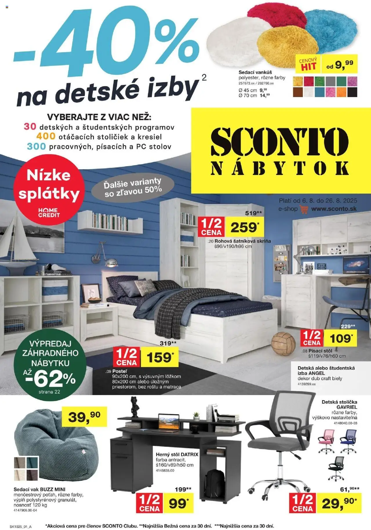 Sconto nábytok Leták (06.08. - 26.08.2025) - Akčná ponuka