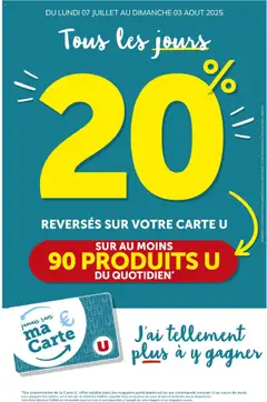 Prévisualisation de Ma sélection Carte U juillet du magasin U Express formulaire valide 07/07/2025