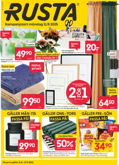 Förhandsgranska reklamblad Aktuella reklamblad Rusta från butik Rusta gäller från 11/08/2025