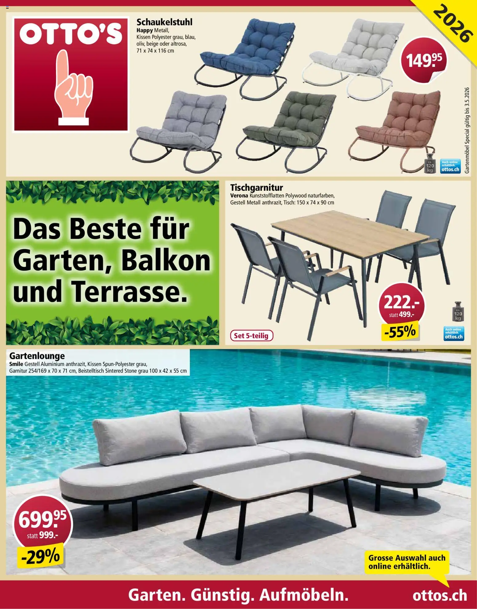 Vorschau des Merkblatts Aktionen Gartenmöbel vom Shop Otto's gültig von 03.03.2026 bis 09.03.2026