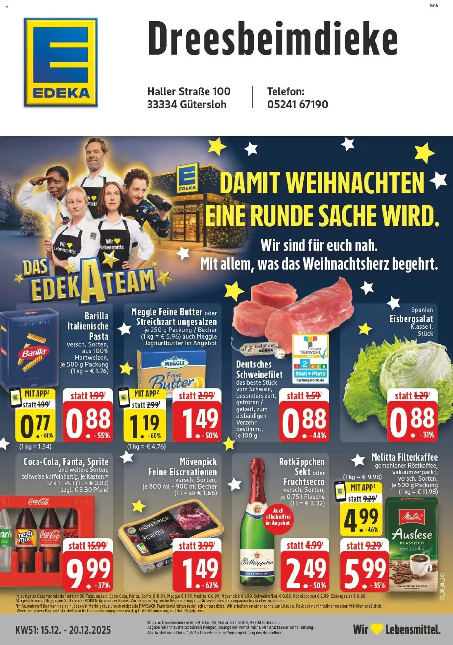 Vorschau von dem Prospekt des Geschäftes Edeka, gültig ab dem 15.12.2025