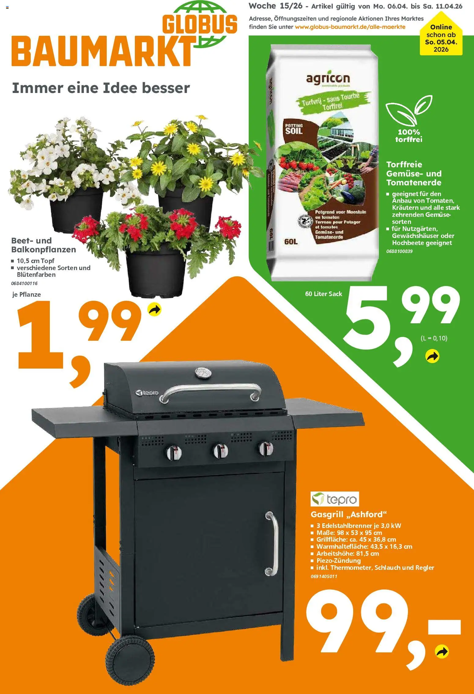 Vorschau von dem Prospekt des Geschäftes Globus Baumarkt, gültig ab dem 06.04.2026