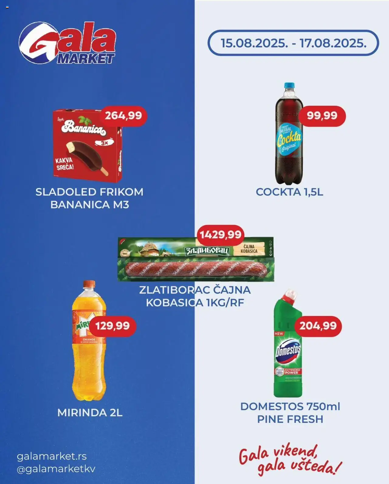 Gala MARKET katalog važi od 15.08.2025 - stranica 1