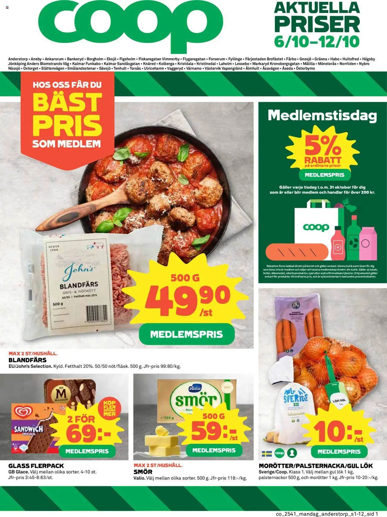 Knäred är giltig 06/10 2025 > Veckans Erbjudanden gäller från 06/10/2025 till 12/10/2025 sidnummer 1