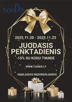 TianDe parduotuvės leidinio Black Friday galiojančio nuo 2025.11.20 peržiūra
