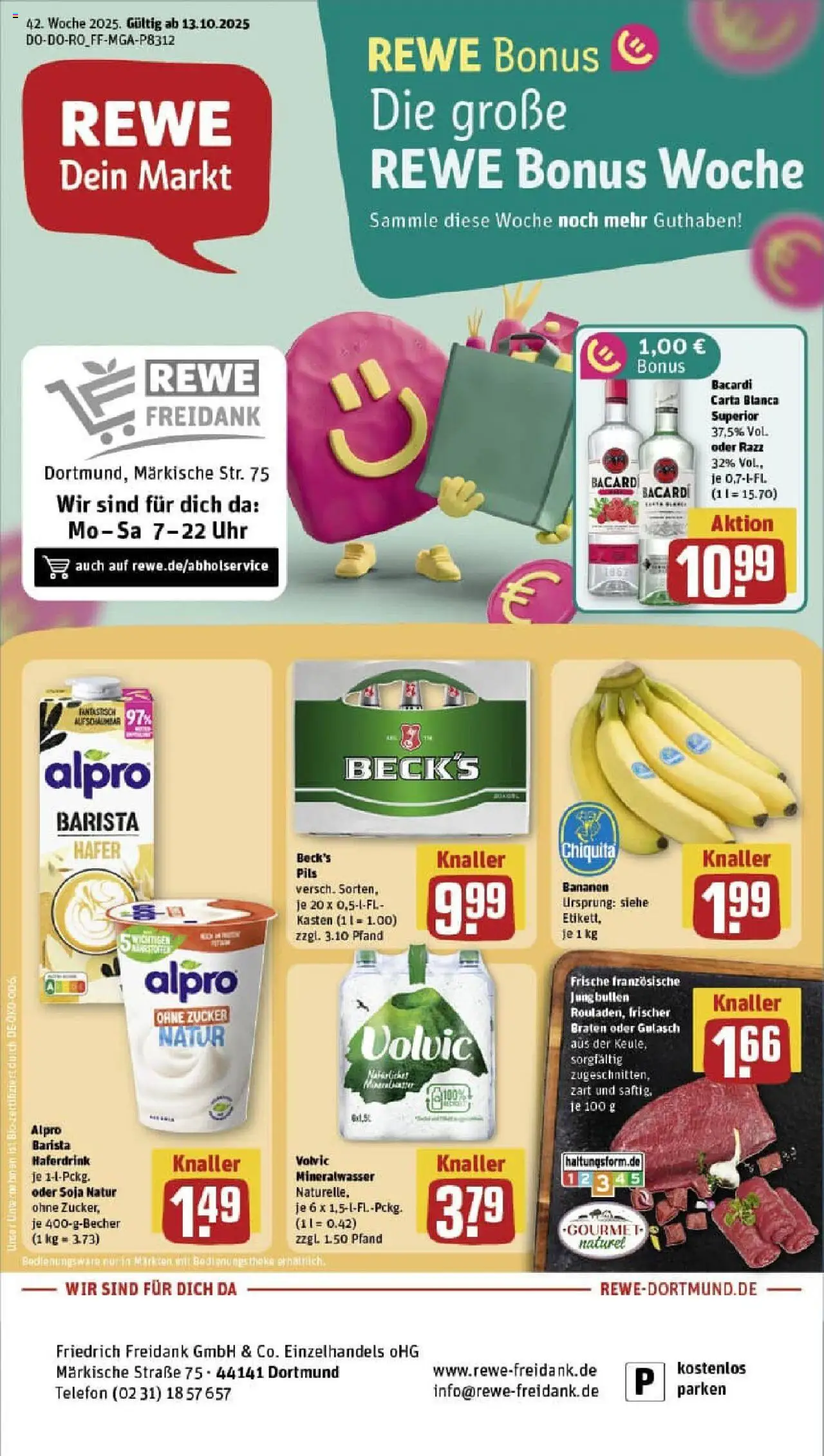 REWE Prospekt ab 13.10.2025 nächste Woche - Prospekt Dortmund	