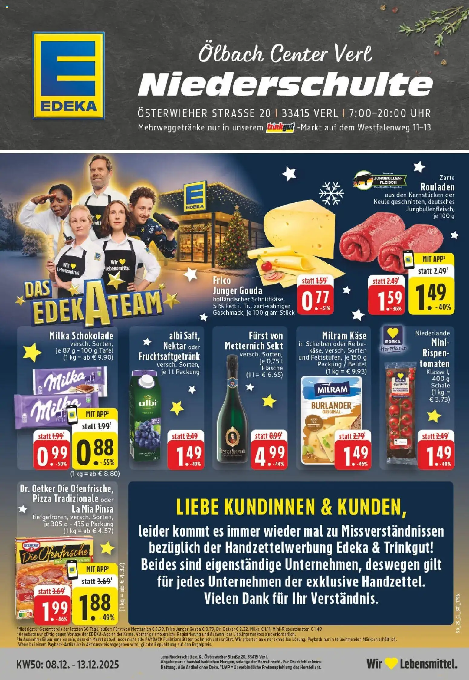 Vorschau von dem Prospekt des Geschäftes Edeka, gültig ab dem 07.12.2025