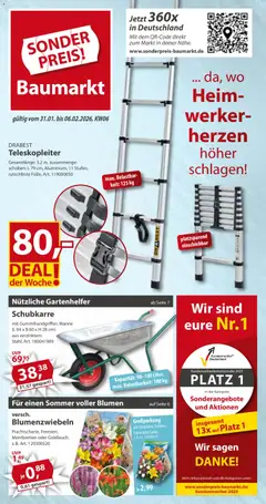 Vorschau von dem Prospekt des Geschäftes Sonderpreis Baumarkt, gültig ab dem 31.01.2026