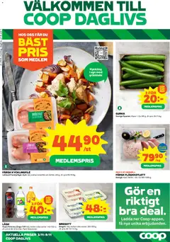 Förhandsgranska reklamblad Aktuella reklamblad Coop Daglivs från butik Coop Daglivs gäller från 03/11/2025