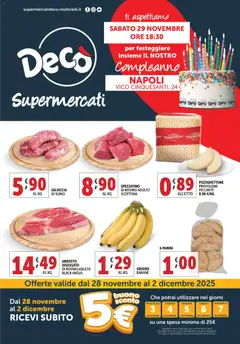 Anteprima dell'opuscolo Volantino Supermercati - Compleanno Napoli dal negozio Decò valido da 28/11/2025
