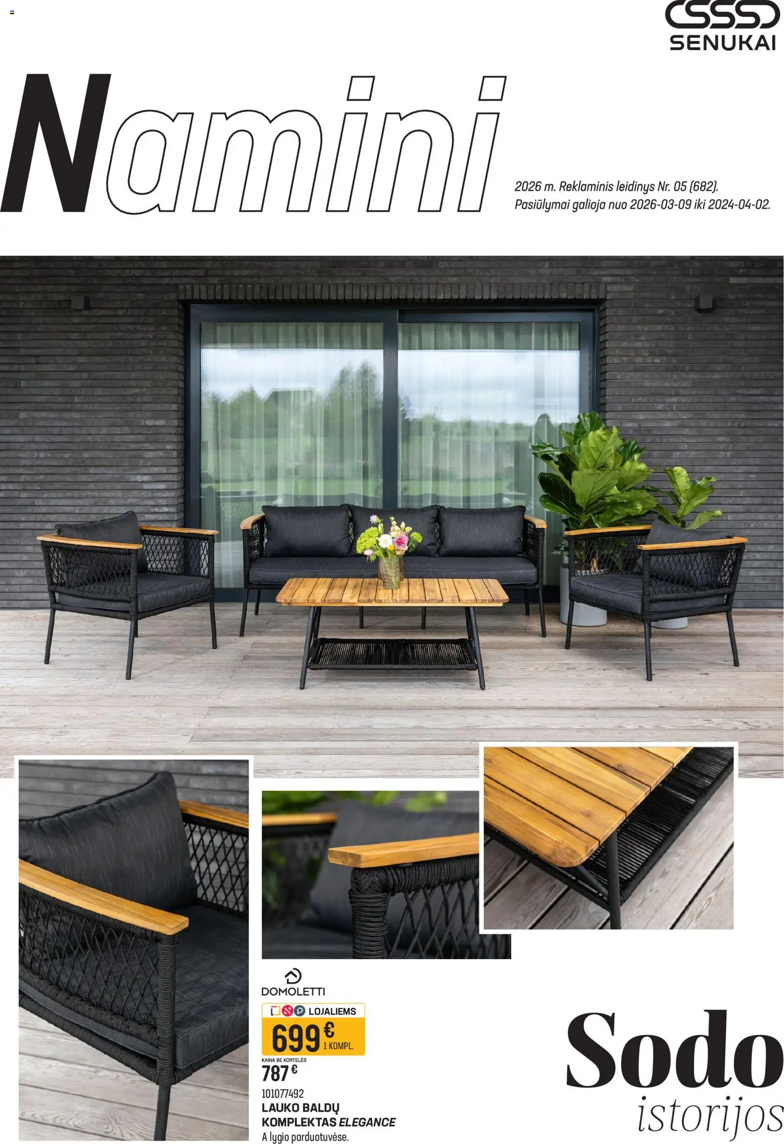 Senukai parduotuvės leidinio Senukai leidinys - Namini Garden galiojančio nuo 2026.03.09 peržiūra