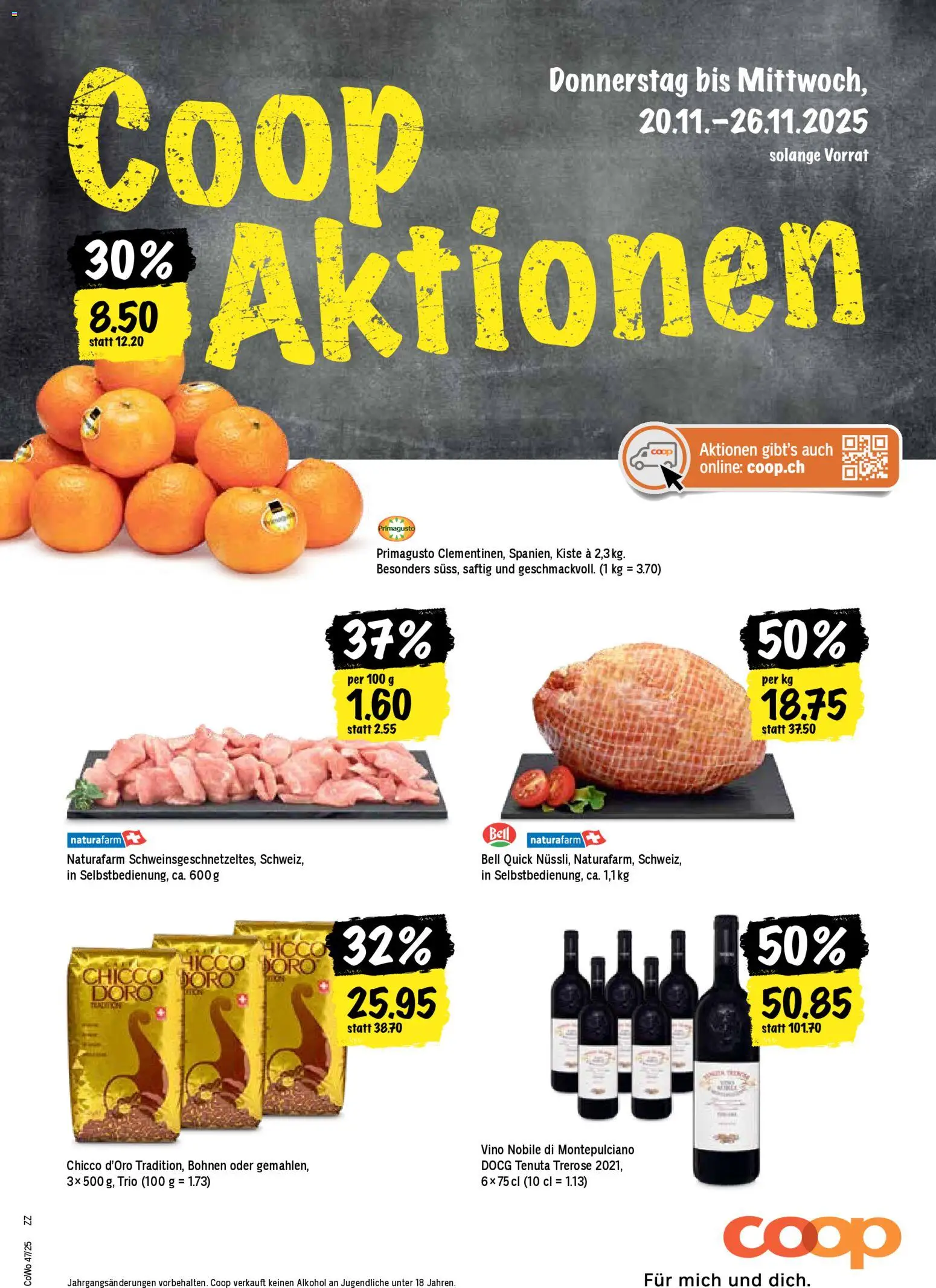 Vorschau des Merkblatts Aktionen vom Shop Coop gültig von 20.11.2025 bis 26.11.2025