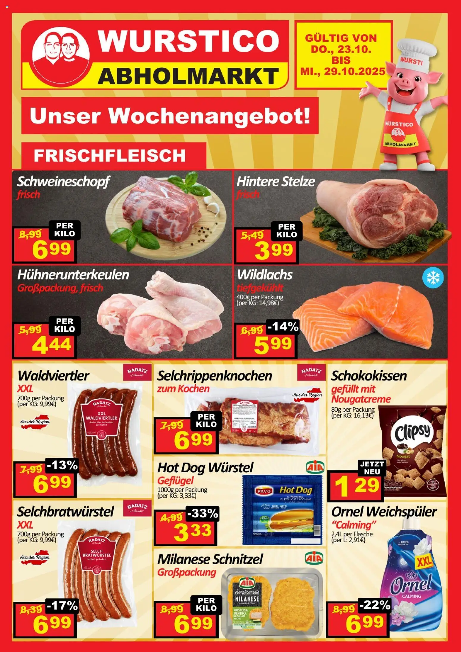  Wurstico Abholmarkt Flugblatt ab (23.10.2025 - 29.10.2025) - Seite 1