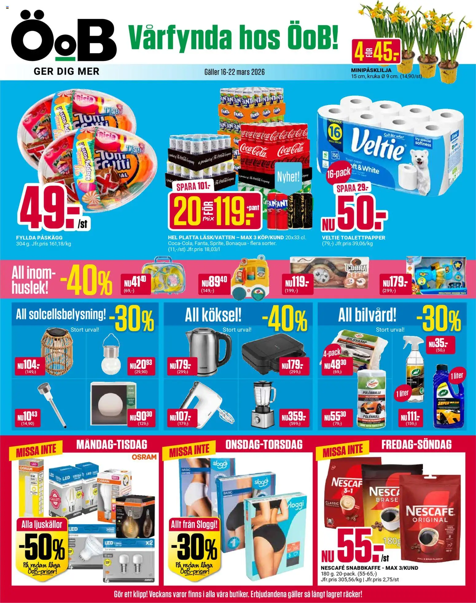 Förhandsgranska reklamblad ÖoB erbjudanden från butik ÖoB gäller från 16/03/2026
