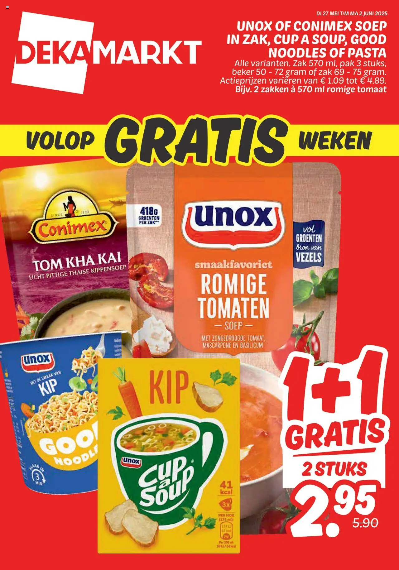 Dekamarkt shop Folder geldig vanaf 27-05-2025 - Paginanummer 1 - Mascarpone, Tomaat, Tomaten, Pasta, Mok, Zak, Kip, Groenten