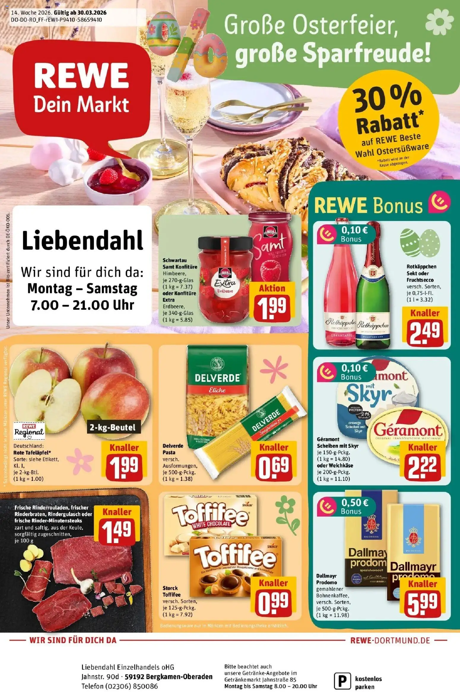 Vorschau von dem Prospekt des Geschäftes Rewe, gültig ab dem 30.03.2026