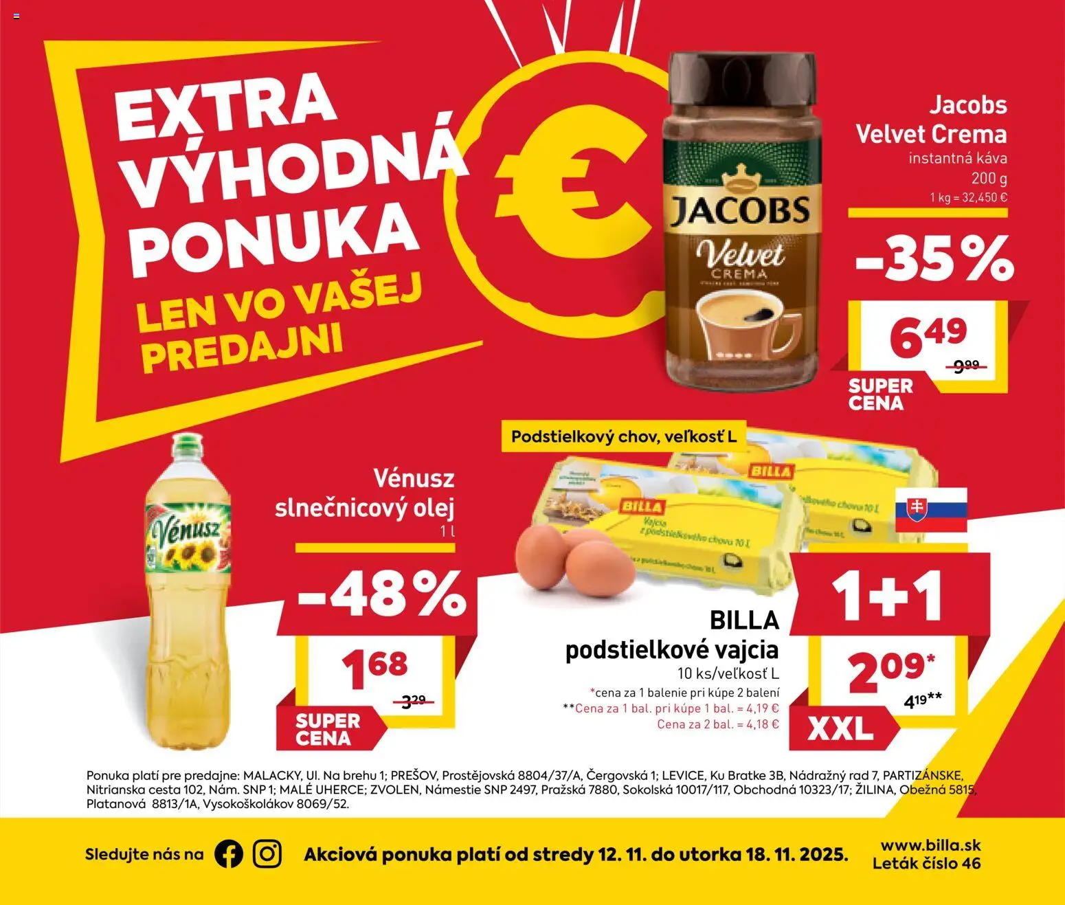 Náhľad Billa letáku platného od 12.11.2025