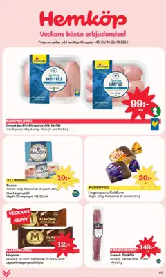 Förhandsgranska reklamblad Aktuella reklamblad Hemköp från butik Hemköp gäller från 20/10/2025
