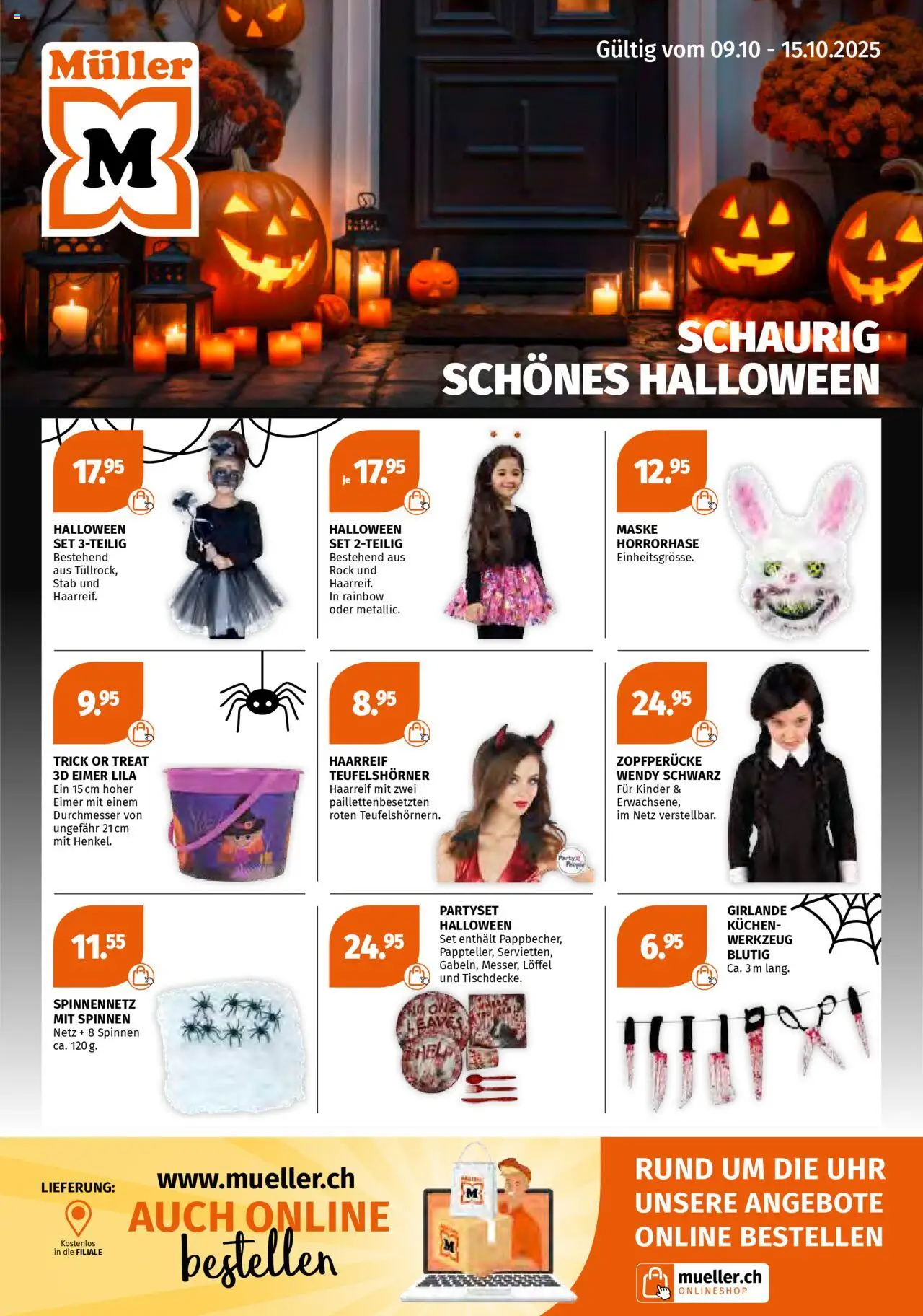 Müller Aktionen ab 09.10.2025 - Seitennummer 1 - Uhr, Rock, Maske