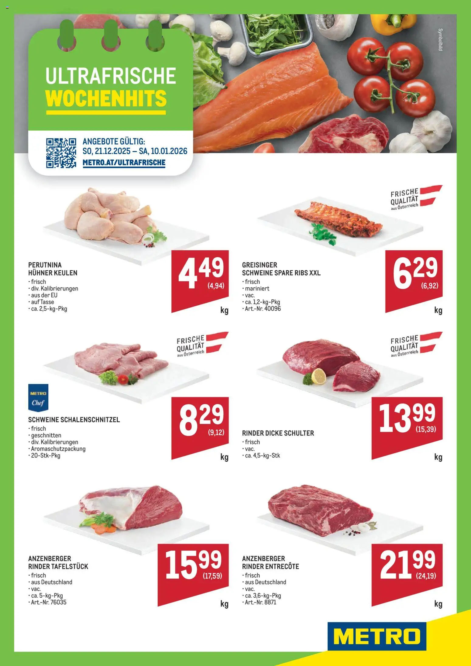 Vorschau der Angebote: Metro Angebote Wochenhits gültig ab 21.12.2025